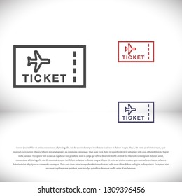 Aircraft ticket Vector icon