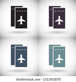 Aircraft ticket Vector icon
