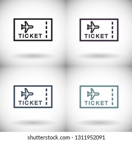 Aircraft ticket Vector icon