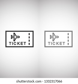 Aircraft ticket Vector icon