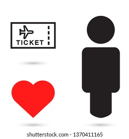 Aircraft ticket Vector icon