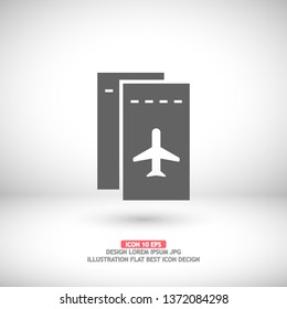 Aircraft ticket Vector icon