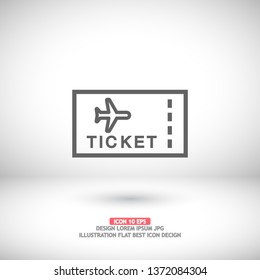 Aircraft ticket Vector icon