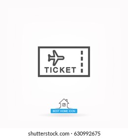 Aircraft ticket Vector icon