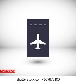 Aircraft ticket Vector icon