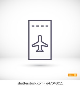 Aircraft ticket Vector icon