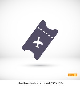 Aircraft ticket Vector icon