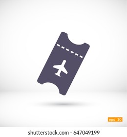 Aircraft ticket Vector icon