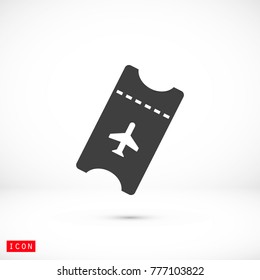 Aircraft ticket Vector icon