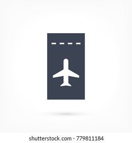 Aircraft ticket Vector icon