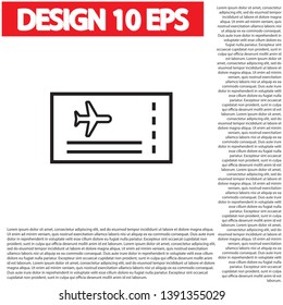 Aircraft ticket Vector icon . Lorem Ipsum Illustration design