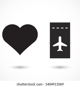 Aircraft ticket Vector icon . Lorem Ipsum Illustration design