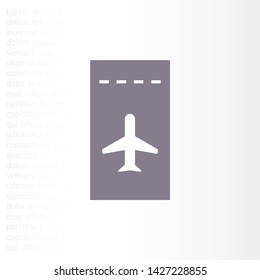 Aircraft ticket Vector icon . Lorem Ipsum Illustration design
