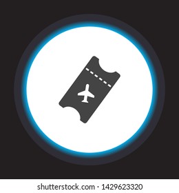 Aircraft ticket Vector icon . Lorem Ipsum Illustration design