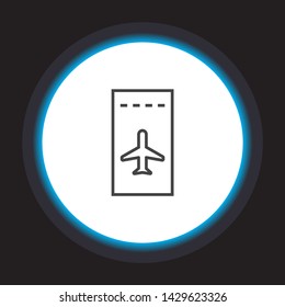 Aircraft ticket Vector icon . Lorem Ipsum Illustration design