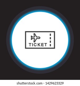 Aircraft ticket Vector icon . Lorem Ipsum Illustration design