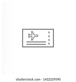 Aircraft ticket Vector icon . Lorem Ipsum Illustration design