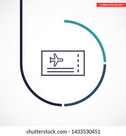Aircraft ticket Vector icon . Lorem Ipsum Illustration design