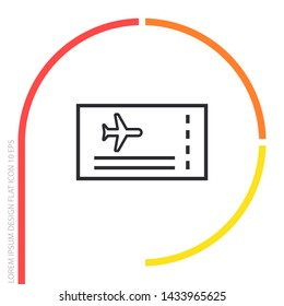 Aircraft ticket Vector icon . Lorem Ipsum Illustration design