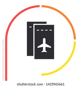 Aircraft ticket Vector icon . Lorem Ipsum Illustration design