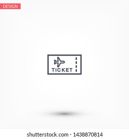 Aircraft ticket Vector icon . Lorem Ipsum Illustration design