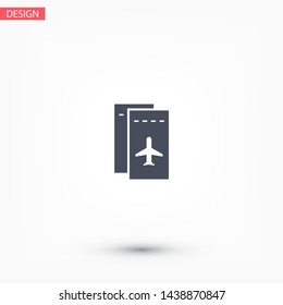 Aircraft ticket Vector icon . Lorem Ipsum Illustration design