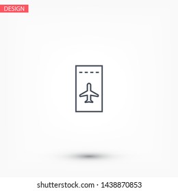 Aircraft ticket Vector icon . Lorem Ipsum Illustration design