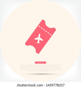 Aircraft ticket Vector icon . Lorem Ipsum Illustration design
