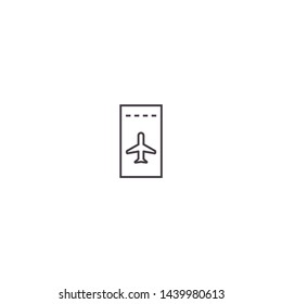 Aircraft ticket Vector icon . Lorem Ipsum Illustration design