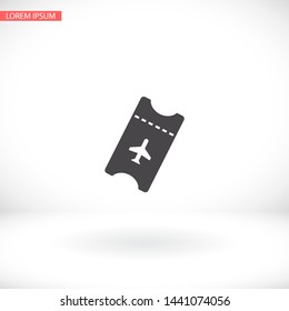 Aircraft ticket Vector icon . Lorem Ipsum Illustration design