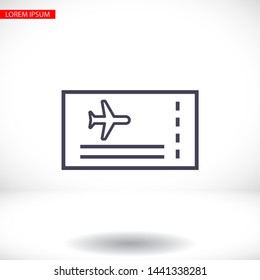 Aircraft ticket Vector icon . Lorem Ipsum Illustration design