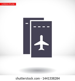 Aircraft ticket Vector icon . Lorem Ipsum Illustration design