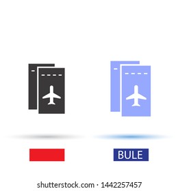 Aircraft ticket Vector icon . Lorem Ipsum Illustration design