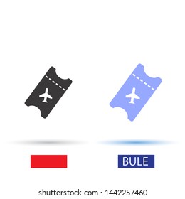 Aircraft ticket Vector icon . Lorem Ipsum Illustration design