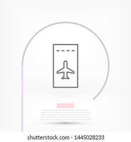 Aircraft ticket Vector icon . Lorem Ipsum Illustration design