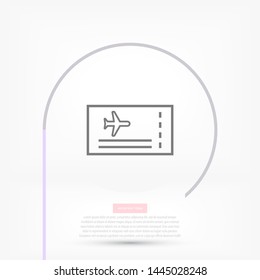 Aircraft ticket Vector icon . Lorem Ipsum Illustration design