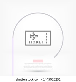 Aircraft ticket Vector icon . Lorem Ipsum Illustration design