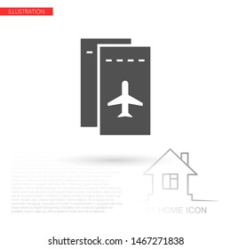 Aircraft ticket Vector icon . Lorem Ipsum Illustration design