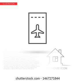 Aircraft ticket Vector icon . Lorem Ipsum Illustration design