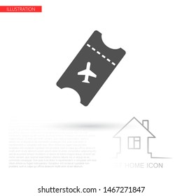 Aircraft ticket Vector icon . Lorem Ipsum Illustration design