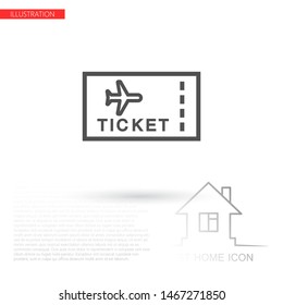 Aircraft ticket Vector icon . Lorem Ipsum Illustration design