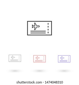 Aircraft ticket Vector icon . Lorem Ipsum Illustration design