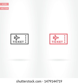 Aircraft ticket Vector icon . Lorem Ipsum Illustration design