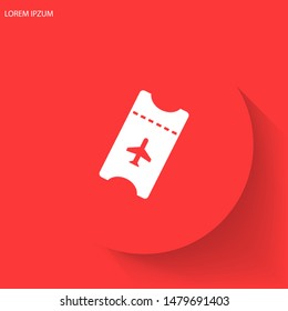 Aircraft ticket Vector icon . Lorem Ipsum Illustration design