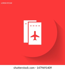 Aircraft ticket Vector icon . Lorem Ipsum Illustration design