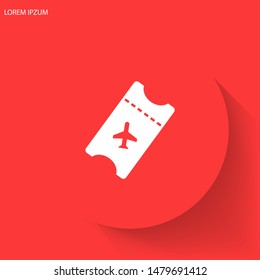 Aircraft ticket Vector icon . Lorem Ipsum Illustration design