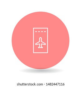 Aircraft ticket Vector icon . Lorem Ipsum Illustration design