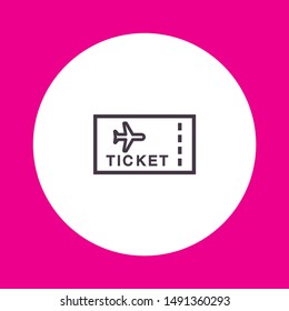 Aircraft ticket Vector icon . Lorem Ipsum Illustration design