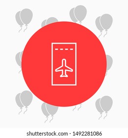Aircraft ticket Vector icon . Lorem Ipsum Illustration design