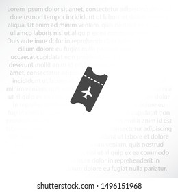 Aircraft ticket Vector icon . Lorem Ipsum Illustration design